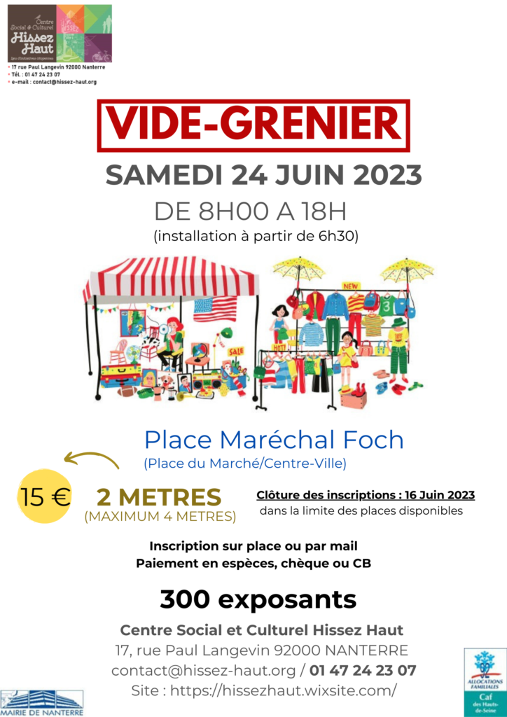 Affiche Brocante 24 06 2023 - Nanterre tourisme