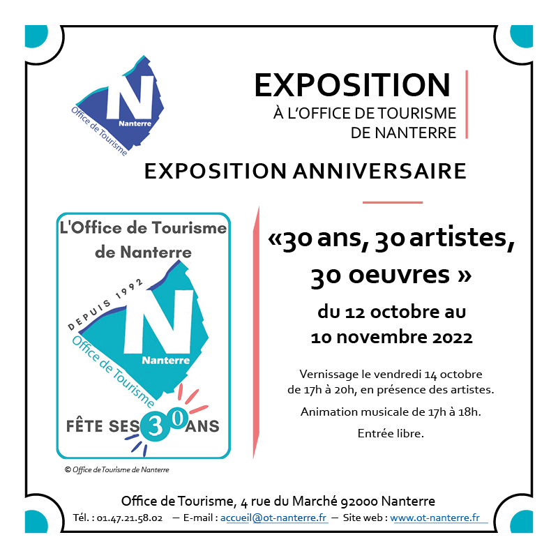 Carton numerique expo 30 ans - Nanterre tourisme