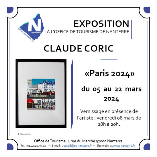Carton numerique Claude Coric - Nanterre tourisme