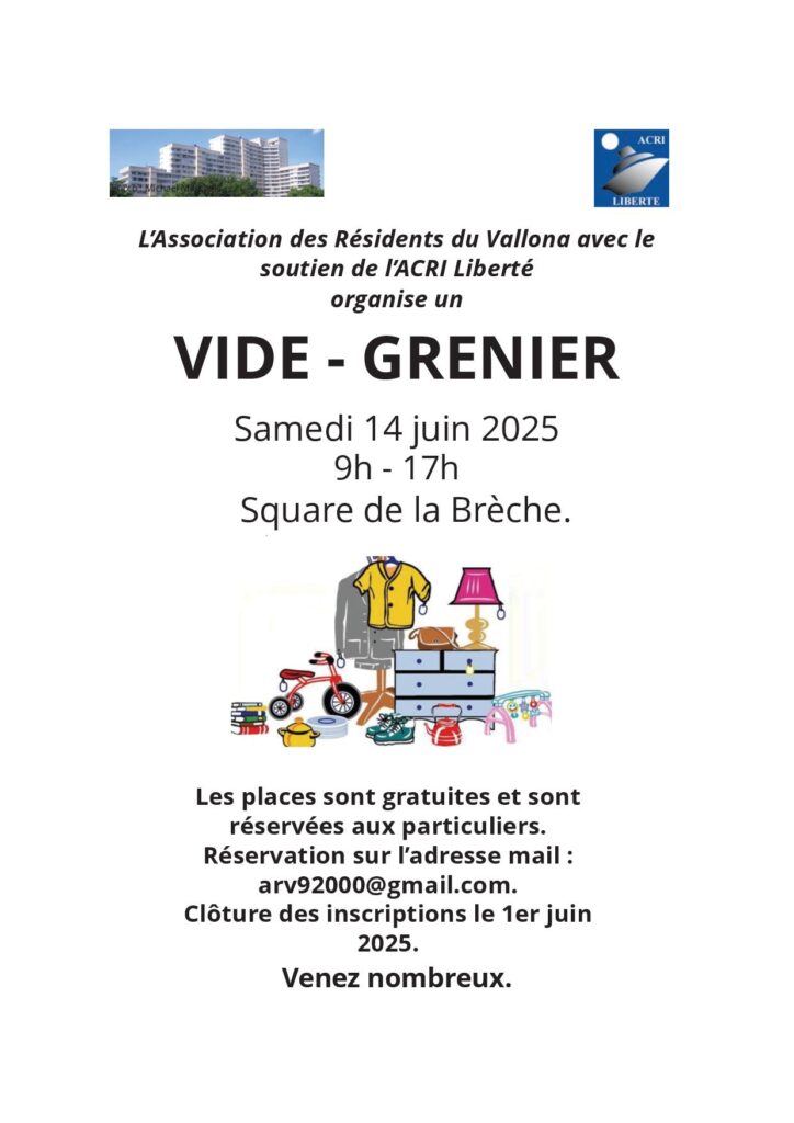 vide grenier 14.06.2025 - Nanterre tourisme