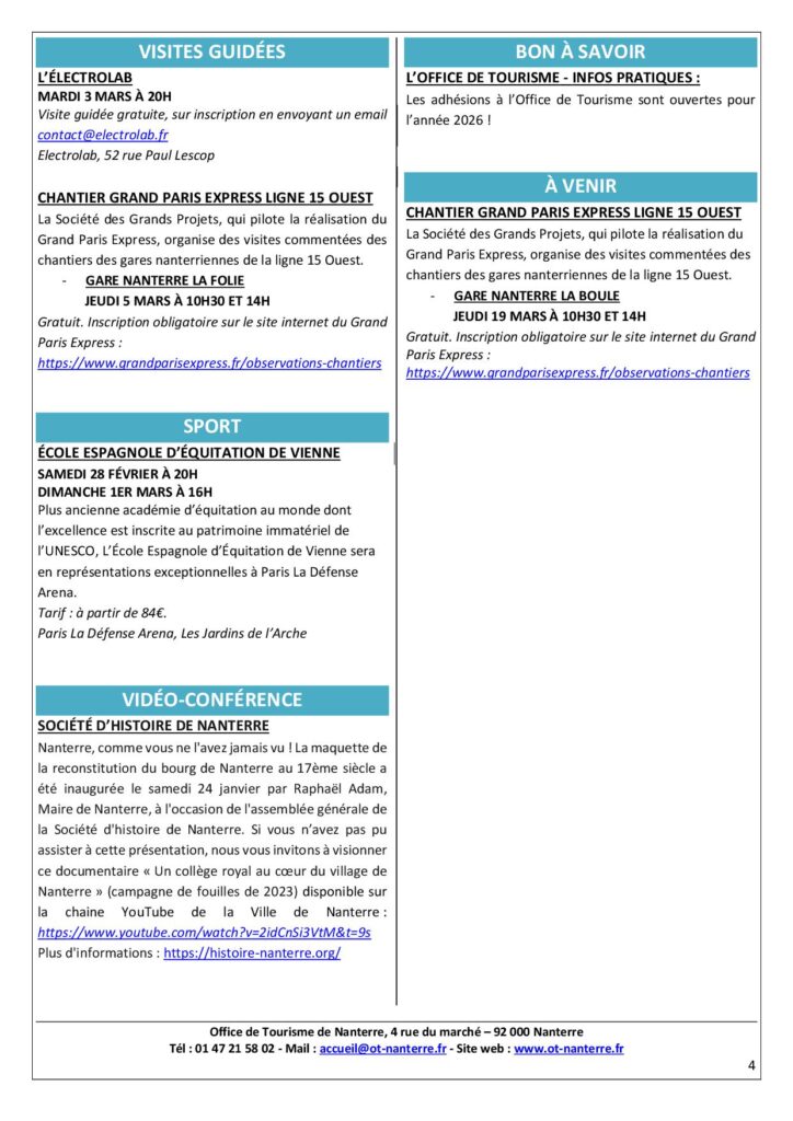 Agenda du 23 février au 8 mars 2026 p4 Agenda du 23 fevrier au 8 mars 2026 p4 - Nanterre tourisme
