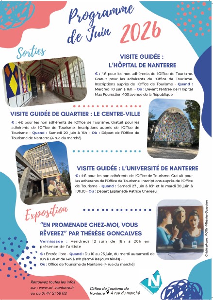 affiche programme 06.2026 - Nanterre tourisme