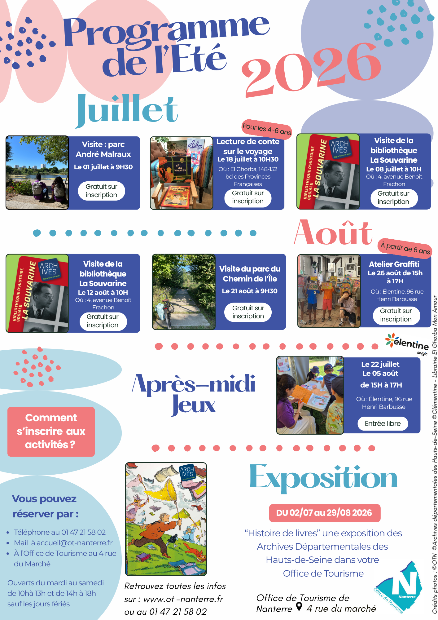 Affiche Programme Ete 2026 - Nanterre tourisme